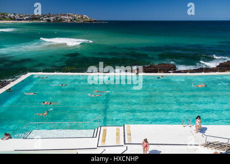 Ein wunderschöner Herbsttag am Bondi Icebergs, Bondi Beach, Sydney, Australien. Stockfoto