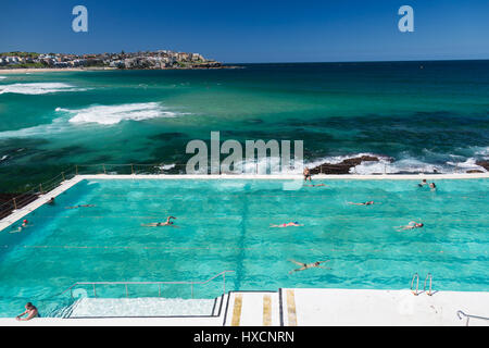 Ein wunderschöner Herbsttag am Bondi Icebergs, Bondi Beach, Sydney, Australien. Stockfoto