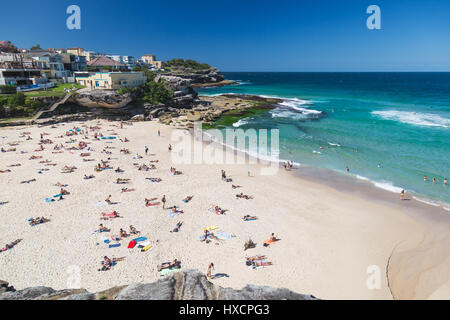 Ein wunderschöner Herbsttag in Tamarama Beach, Sydney, Australien. Stockfoto