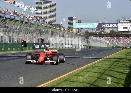 Melbourne, Australien. 26. März 2017. Motorsport: FIA Formel 1 Weltmeisterschaft 2017, Grand Prix von Australien, #7 Kimi Räikkönen (FIN, Scuderia Ferrari) | Nutzung weltweit Credit: Dpa/Alamy Live-Nachrichten Stockfoto