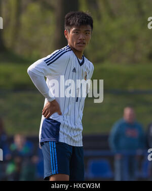 Duisburg, Deutschland. 26. März 2017.  freundlichen Fußballspiel MSV Duisburg Vs Japan U20: Reo Hatate (Japan). Bildnachweis: Jürgen Schwarz/Alamy Live-Nachrichten Stockfoto