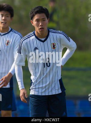 Duisburg, Deutschland. 26. März 2017.  freundlichen Fußballspiel MSV Duisburg Vs Japan U20: Keita Endo (Japan). Bildnachweis: Jürgen Schwarz/Alamy Live-Nachrichten Stockfoto