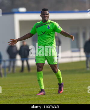 Duisburg, Deutschland. 26. März 2017.  freundlichen Fußballspiel MSV Duisburg Vs Japan U20: Kingsley Onuegbu (Duisburg). Bildnachweis: Jürgen Schwarz/Alamy Live-Nachrichten Stockfoto