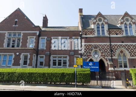 London, UK. 28. März 2017. Die Battersea Thomasschule wo Prinz George im September 2017 an. London, UK, 28.03.2017 | Nutzung weltweit Credit: Dpa/Alamy Live-Nachrichten Stockfoto