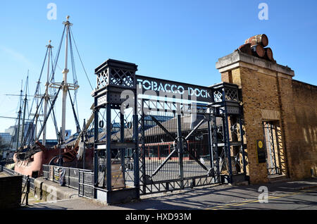 Tabak-Dock in Wapping, East London Stockfoto