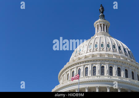 Ein Offset Blick auf die Kuppel von der US-Kapitol in Washington, DC. Stockfoto