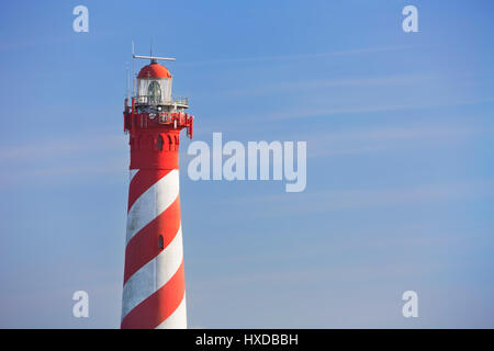 Der Leuchtturm von Haamstede in Zeeland, Niederlande. Stockfoto