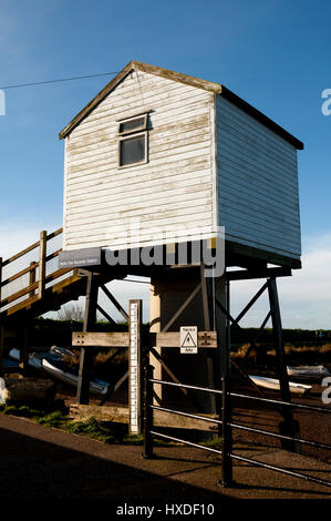 Recorder Gezeitenstation, Wells-Next-the-Sea, Norfolk, England, UK Stockfoto