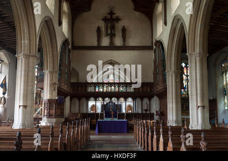 St. Nikolaus, St. Maria und St. Thomas Kirche, Blakeney, Norfolk, England, Vereinigtes Königreich Stockfoto