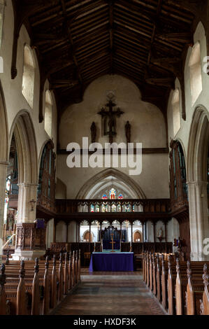 St. Nikolaus, St. Maria und St. Thomas Kirche, Blakeney, Norfolk, England, Vereinigtes Königreich Stockfoto