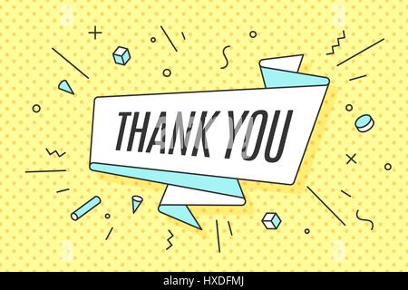Band-Banner mit Text danke Stock Vektor