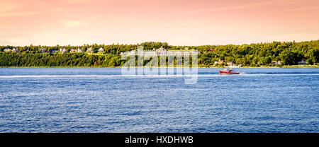 Blick auf Mackinac Island Grand Hotel, Michigan Stockfoto