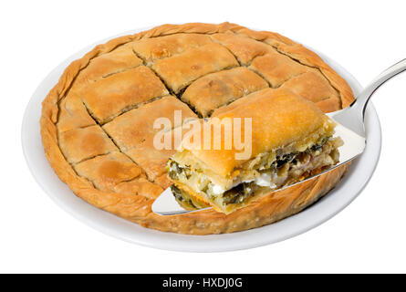 Spanakopita (Spinatpastete) Stockfoto