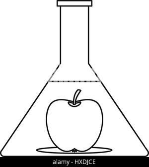 GVO-Lebensmittel Konzept Symbol, Umriss-Stil Stock Vektor