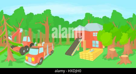 Horizontale Banner anmelden, cartoon-Stil Stock Vektor