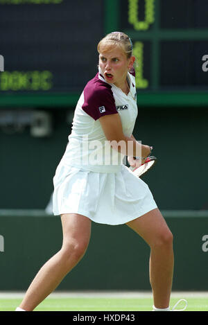 JELENA DOKIC WIMBLEDON 1999 25. Juni 1999 Stockfoto