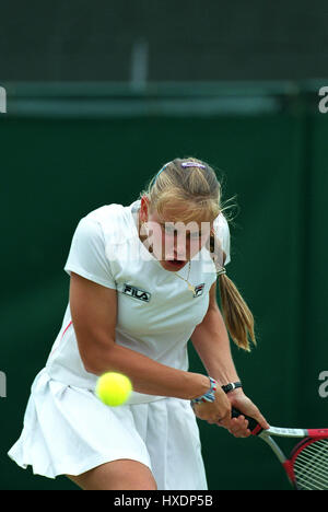 JELENA DOKIC WIMBLEDON 1999 30. Juni 1999 Stockfoto