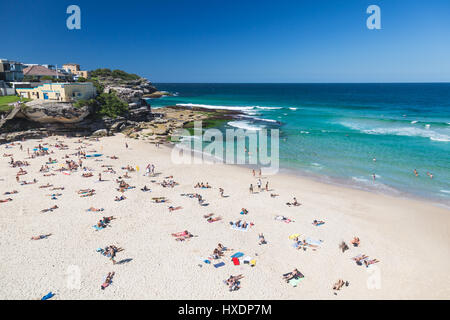 Ein wunderschöner Herbsttag in Tamarama Beach, Sydney, Australien. Stockfoto