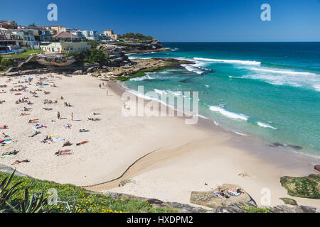 Ein wunderschöner Herbsttag in Tamarama Beach, Sydney, Australien. Stockfoto