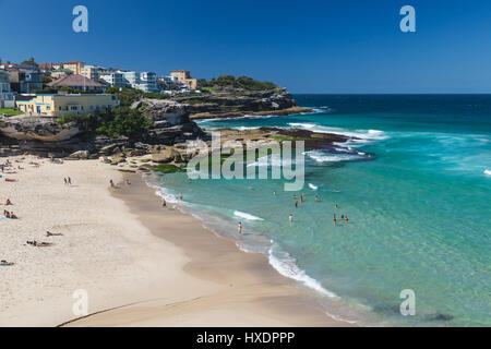 Ein wunderschöner Herbsttag in Tamarama Beach, Sydney, Australien. Stockfoto