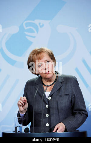 ANGELA MERKEL Bundeskanzlerin der 18. Januar 2010 BERLIN Deutschland Stockfoto