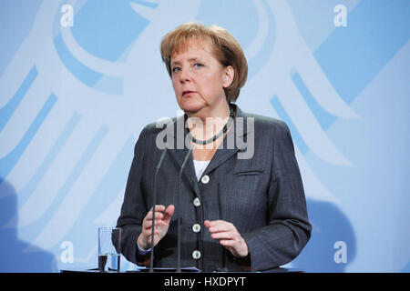 ANGELA MERKEL Bundeskanzlerin der 18. Januar 2010 BERLIN Deutschland Stockfoto