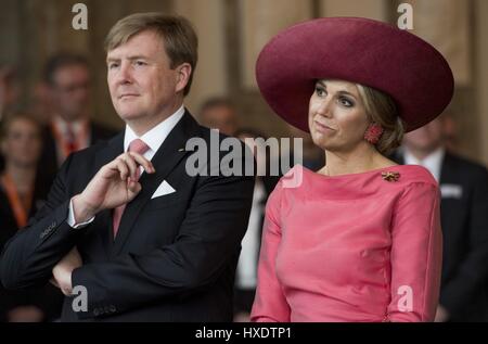 König WILLEM-ALEXANDER & Königin MAXIMA König & Königin der Niederlande 13. April 2016 DEUTSCHES MUSEUM München Deutschland Stockfoto