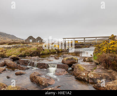 Verlassenen irischen Cottage in die Wicklow Mountains in Irland Stockfoto