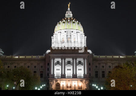 Kuppel des Pennsylvania State Capitol Gebäude Harrisburg, PA Stockfoto