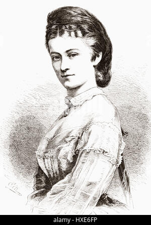 Herzogin Sophie Charlotte Augustine in Bayern, 1847 – 1897.  Enkelin-in-Law des Königs Louis-Philippe von Frankreich.  Von l ' Univers Illustre 1867 veröffentlicht. Stockfoto