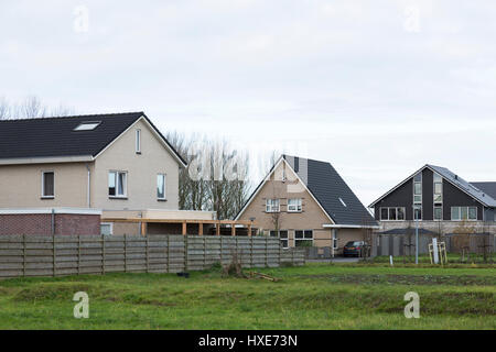 Almere (wahrscheinlich nicht selbst bauen Häuser). Zelfbouw Serie - Extras, verschiedene, Niederlande. Architekt: verschiedene, 2015. Stockfoto