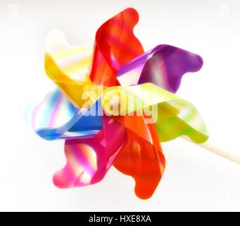 Bunte Garten Spielzeug Windmühle Stockfoto