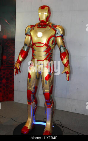 BANGKOK - MAI. 11: ein Iron Man-Modell in Thailand Comic Con 2014 am 11. Mai 2014 im Siam Paragon, Bangkok, Thailand. Stockfoto