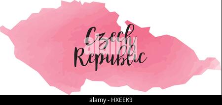 Abstrakte Tschechische Republik Karte Stock Vektor