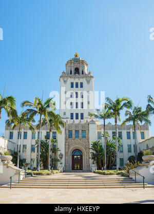 Rathaus schöne wichtigsten Gebäude von Beverly Hills, Los Angeles, Kalifornien Stockfoto