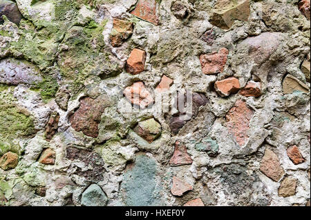 Steinmauer mit echtes Muster graue Farbe des modernen Stil Design dekorative ungleichmäßige rissige Oberfläche Zement Stockfoto