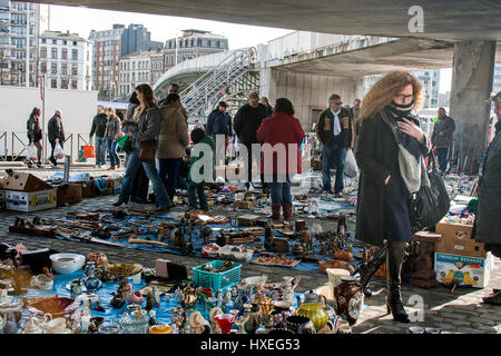 Sonntagsmarkt in Lüttich, Belgien Stockfoto