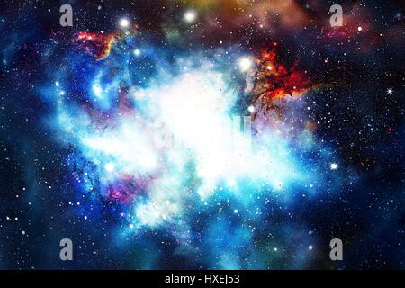 Kosmos und Sterne, kosmische abstrakten Hintergrund Farbe. Computer-Collage aus original-Gemälde. Stockfoto