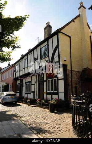 Dean zu entlohnen Haus, High Street, Berkhamsted, Hertfordshire. Dean Incent Haus hat nicht viel geändert, seit es im Jahr 1500 gebaut wurde. Stockfoto