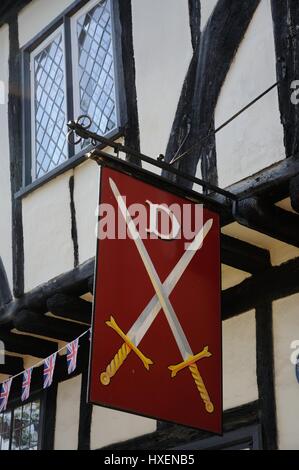 Dean zu entlohnen Haus, High Street, Berkhamsted, Hertfordshire. Dean Incent Haus hat nicht viel geändert, seit es im Jahr 1500 gebaut wurde. Stockfoto