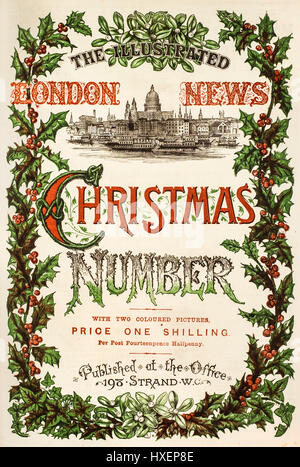 1874-Weihnachts-Ausgabe der Wochenzeitung "The Illustrated London News". Stockfoto