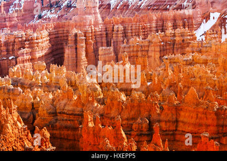 Felsen ausgesetzt Erosion Aktion am Bryce-Canyon-Nationalpark, Utah, USA Stockfoto