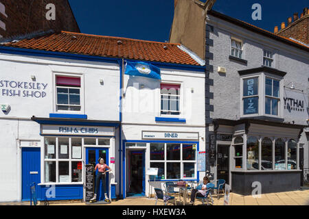 Stokesley High Street, North Yorkshire, England, Großbritannien Stockfoto