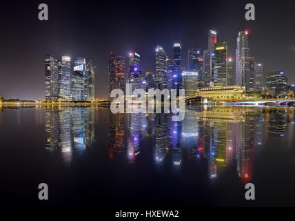 Central Business District Singapur City und Marina Bay Financial Center Stockfoto