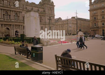 Kriegsdenkmal in Glasgow George Square Stockfoto