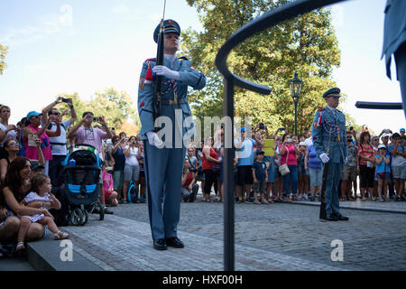 Wechsel der Wache, Prager Burg, Prag, Tschechien Stockfoto