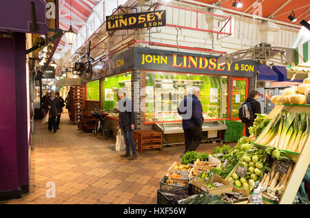 Oxford Markthalle Innenraum; Oxford Oxfordshire UK Stockfoto