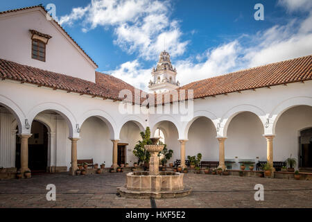 Hof in Stadt von Sucre, Bolivien Stockfoto