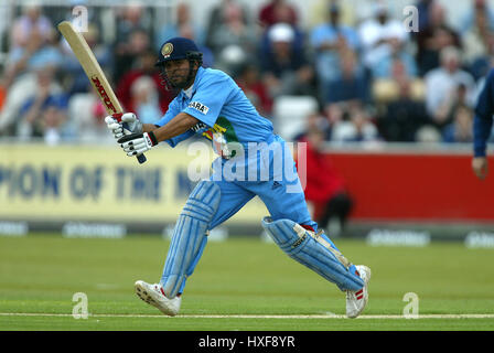 SACHIN TENDULKAR Indien CHESTER LE STREET CHESTER LE STREET DURHAM 4. Juli 2002 Stockfoto