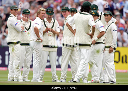 AUSTRALISCHE TEAM ENGLAND V Australien OLD TRAFFORD MANCHESTER 12. August 2005 Stockfoto